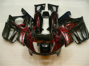 Carénages Moto Honda CBR 600 F3 1995-1998 - Noir Rouge Flamme