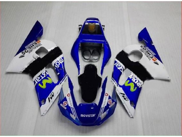 Carénage Moto Yamaha R6 1998-2002 - Bleu Vert Blanc