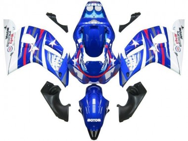 Carénage Moto Yamaha R6 1998-2002 - Bleu Blanc Star Fiat