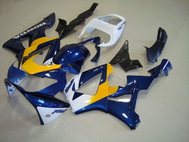 Carénage Moto Honda CBR 900 RR 929 2000-2001 - Bleu Foncé Jaune Blanc