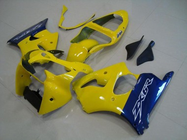 Carénage Moto Kawasaki ZX6R 2000-2002 - Jaune Bleu