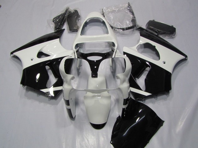 Carénage Moto Kawasaki ZX6R 2000-2002 - Blanc Noir