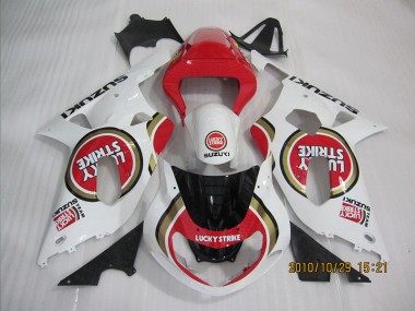 Carénage Moto Suzuki GSXR 600 K1 K2 K3 2001-2003 - Rouge Blanc Lucky Strike