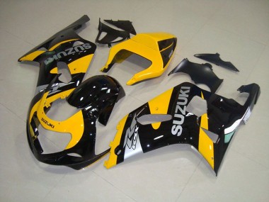 Carénage Moto Suzuki GSXR 750 K1 K2 K3 2001-2003 - Jaune Noir