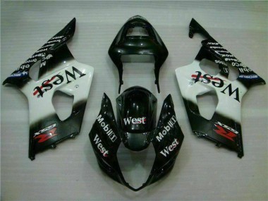 Kit Carénages Motos Complet Suzuki GSXR 1000 K3 2003-2004 - Blanc Noir