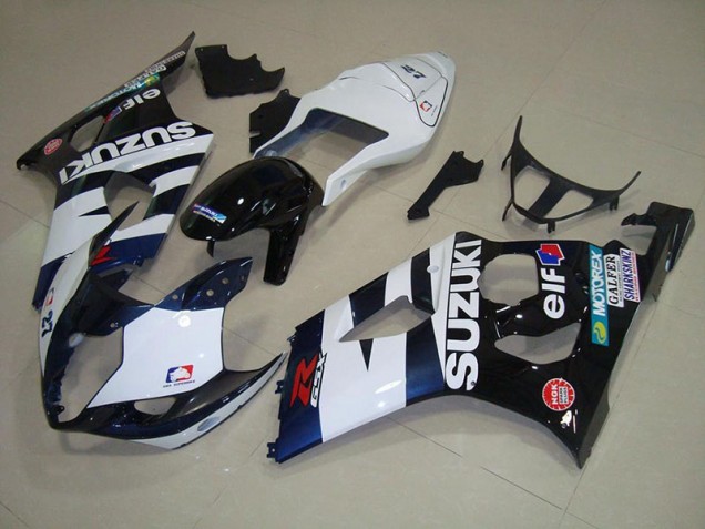 Carénage Moto Suzuki GSXR 1000 K3 2003-2004 - Blanc Noir Elf