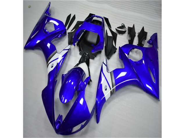 Kit Carénages Motos Complet Yamaha R6 2003-2005 - Bleu Blanc