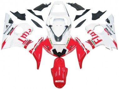 Carénage Moto Yamaha R6 2003-2005 - Blanc Rouge Fiat