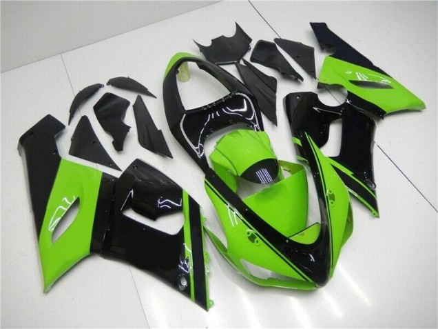 Carénages Moto Kawasaki ZX6R 2005-2006 - Vert Noir