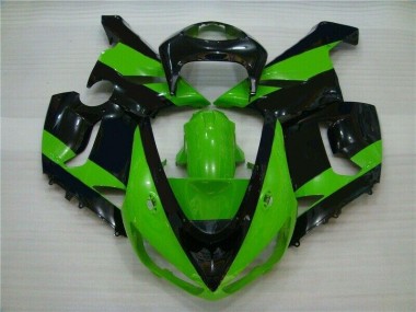 Carénage Moto Kawasaki ZX6R 2005-2006 - Vert Noir