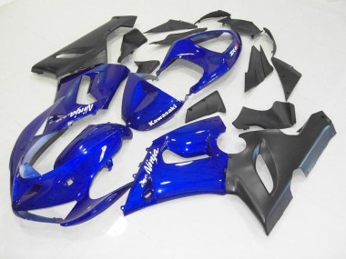 Carénages Moto Kawasaki ZX6R 2005-2006 - Bleu Noir