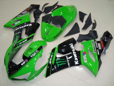 Carénage Moto Kawasaki ZX6R 2005-2006 - Vert Monster