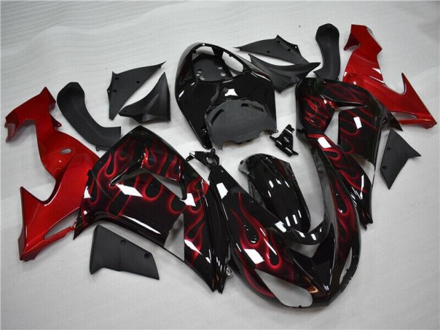 Carénage Moto Kawasaki ZX10R 2006-2007 - Rouge Flamme