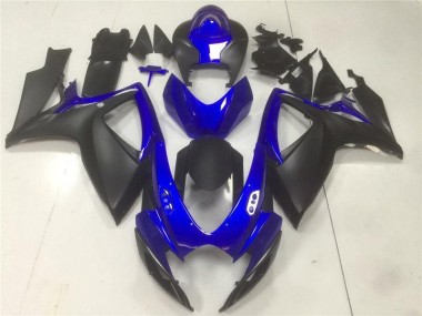 Carénages Moto Suzuki GSXR 600 / 750 K6 2006-2007 - Noir Bleu