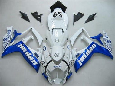 Carénage Moto Suzuki GSXR 600 K6 2006-2007 - Blanc Bleu Jordan