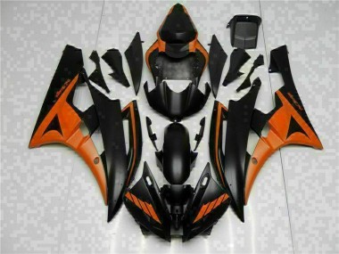 Carénage Moto Yamaha R6 2006-2007 - Orange Noir