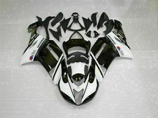 Carénages Moto Kawasaki ZX6R 2007-2008 - Noir Blanc