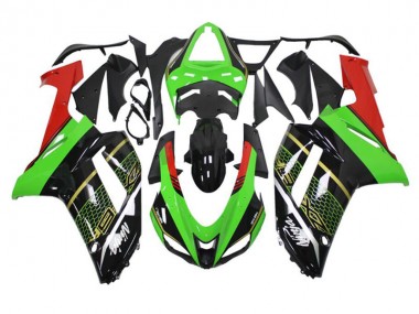 Carénages Moto Kawasaki ZX6R 2007-2008 - Vert Noir