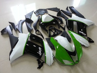 Carénage Moto Kawasaki ZX6R 2007-2008 - Vert Noir Blanc