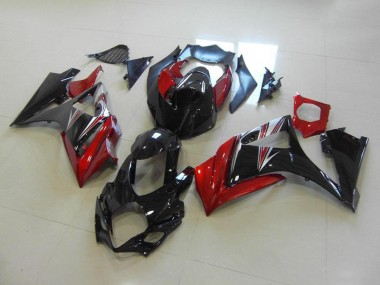 Carénage Moto Suzuki GSXR 1000 K7 2007-2008 - Rouge Noir No Décalque