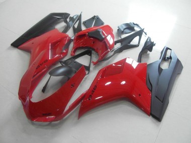 Carénage Moto Ducati 848 1098 1198 2007-2014 - Rouge Noir