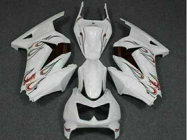 Carénage Moto Kawasaki EX250 2008-2012 - Blanc Rouge