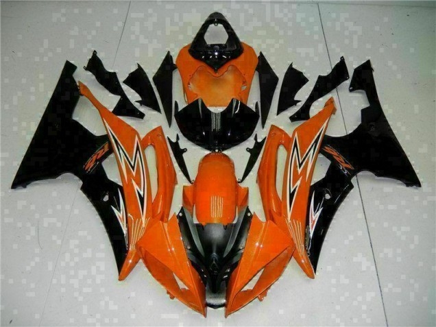 Carénage Moto Yamaha R6 2008-2016 - Orange Noir