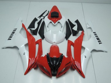 Carénage Moto Yamaha R6 2008-2016 - Rouge et Blanc Nacré