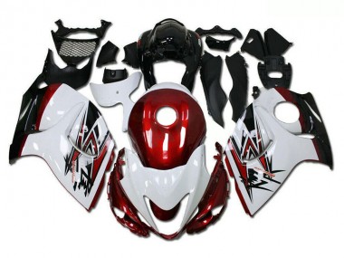 Carénage Moto Suzuki GSXR 1300 Hayabusa 2008-2019 - Blanc Rouge