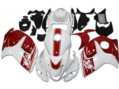 Carénages Moto Suzuki GSXR 1300 Hayabusa 2008-2019 - Blanc Rouge