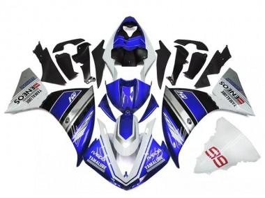 Carénage Moto Yamaha R1 2009-2011 - Blanc Bleu Argent