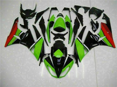 Carénage Moto Kawasaki ZX6R 2009-2012 - Noir Vert Rouge