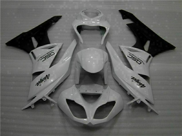 Carénage Moto Kawasaki ZX6R 2009-2012 - Blanc Noir Ninja