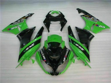 Kit Carénages Motos Kawasaki ZX6R 2009-2012 - Noir Vert