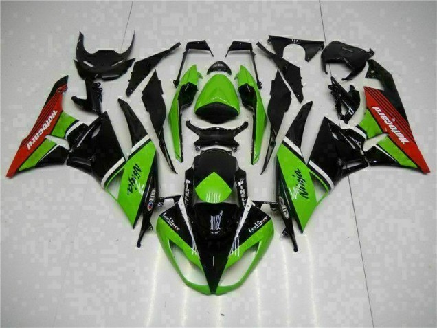 Carénage Moto Kawasaki ZX6R 2009-2012 - Vert Noir Rouge