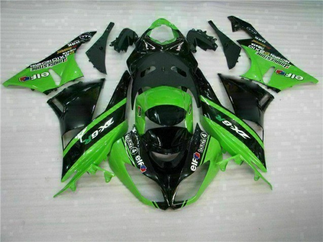 Carénages Moto Kawasaki ZX6R 2009-2012 - Vert Noir