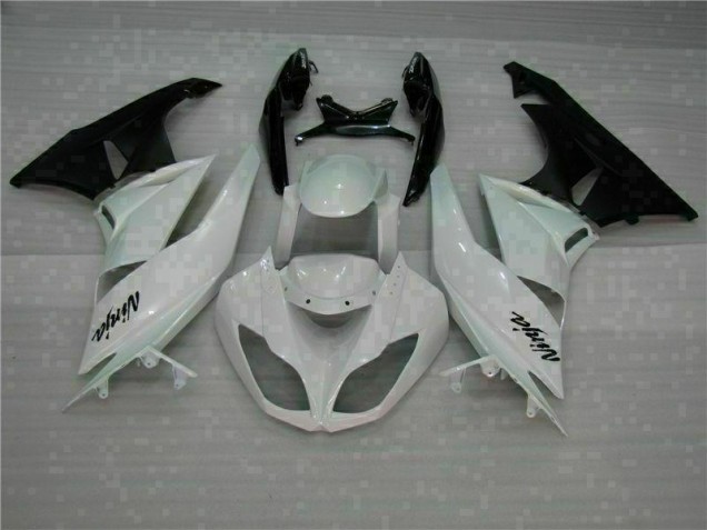 Carénages Moto Kawasaki ZX6R 2009-2012 - Blanc Noir