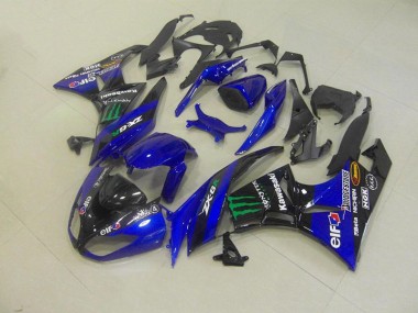 Carénage Moto Kawasaki ZX6R 2009-2012 - Bleu Monster