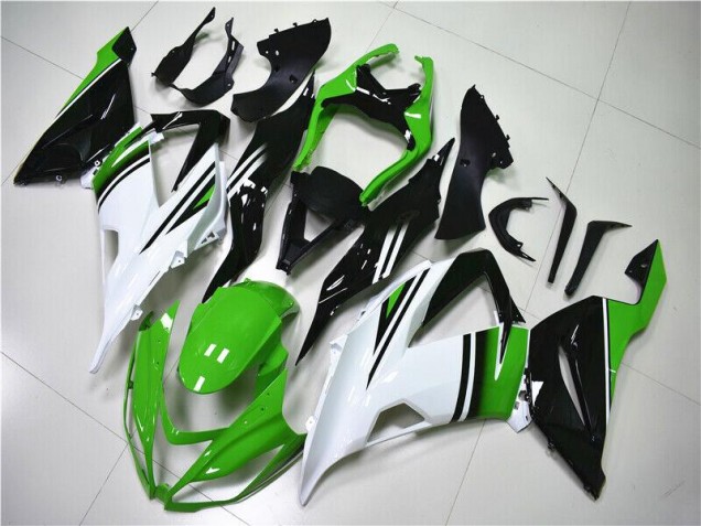 Carénage Moto Kawasaki ZX6R 2013-2018 - Vert Blanc Noir